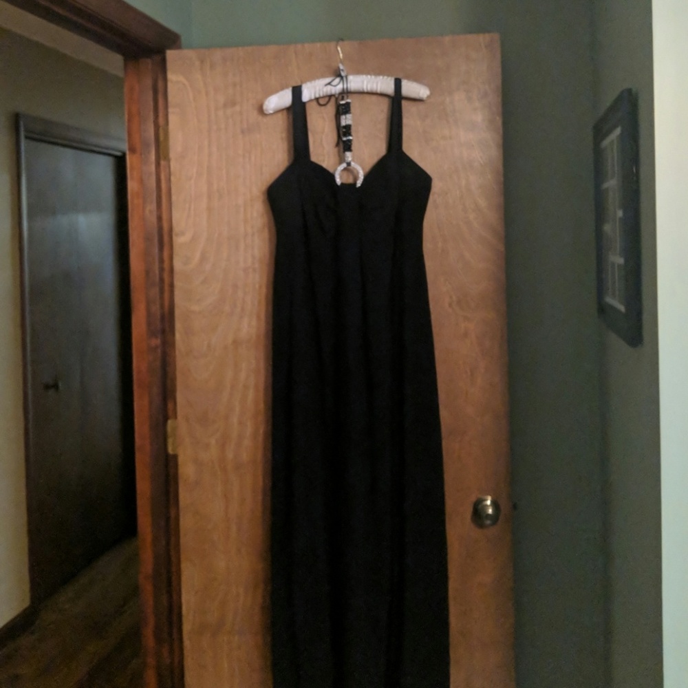Formal prom dress.  Black with beautiful details..
